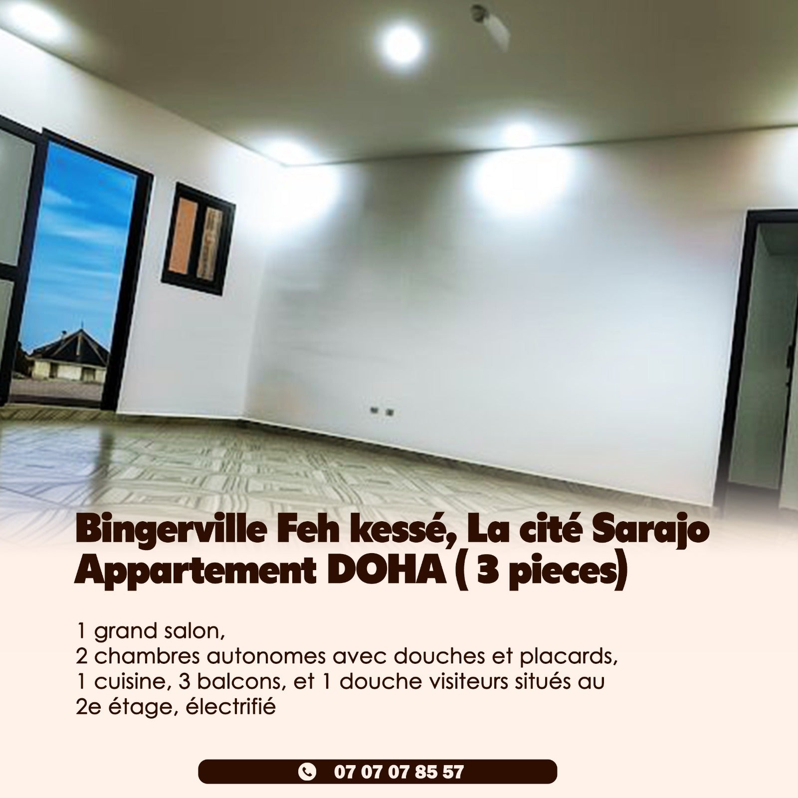Appartement  ( 3 pièces )